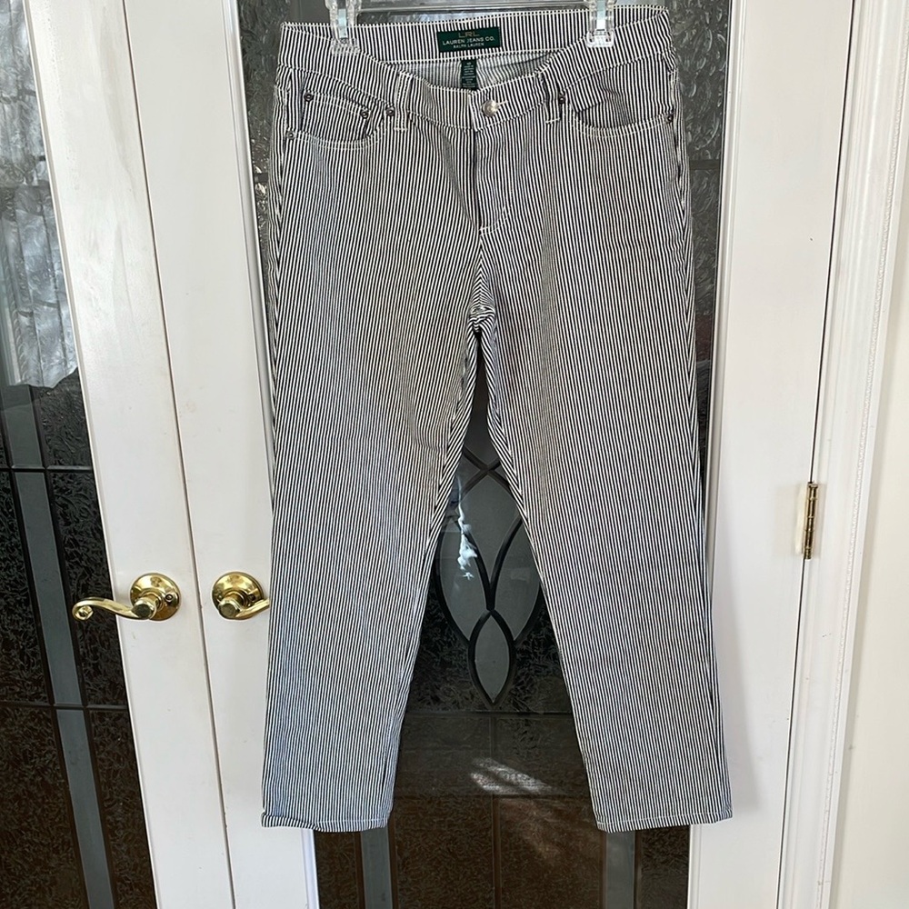 Ralph Lauren Pinstriped cropped Jeans